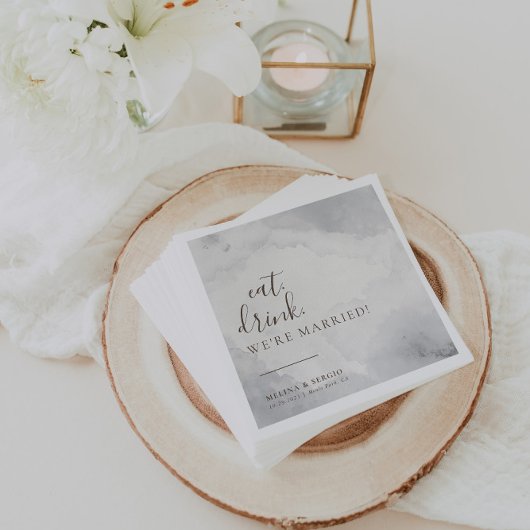 Fancy Klassieke Eat Drink We zijn getrouwd Servet