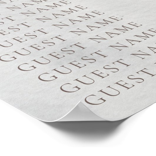 Fancy Klassieke Roos Flowers Wedding Seating Chart Poster (Hoek)