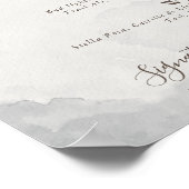 Fancy Klassieke Roos Pioen Bloemen Bruiloft Bar Me Poster (Hoek)