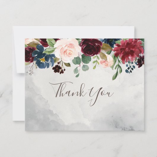 Fancy Klassieke Rozen Pony-bloemen Weddenschap Bedankkaart (Voorkant)