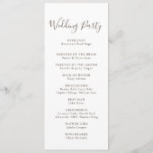 Fancy Klassieke Weddenschap Programmakaart (Achterkant)