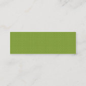 Fancy kleine gele cirkels op donkergroene achtergr mini visitekaartje (Achterkant)