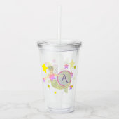Fancy kleine zeemeermin&sterren acryl drinkbeker (Voorkant)