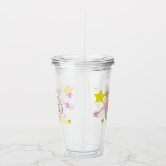 Fancy kleine zeemeermin&sterren acryl drinkbeker (Rechts)