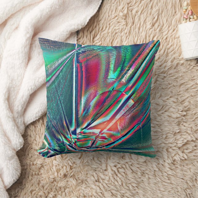 Fancy kleuren rood tot groen, gevlekt en digitaal  kussen (Deken)