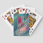 Fancy kleuren rood tot groen, gevlekt en digitaal  pokerkaarten (Achterkant)