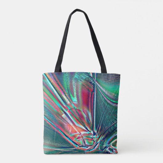 Fancy kleuren rood tot groen, gevlekt en digitaal tote bag (Achterkant)