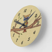 Fancy kleurrijke boomtak ronde klok (Hoek)