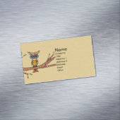 Fancy kleurrijke boomtak visitekaartje magneet (Voorbeeld)