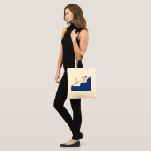 Fancy Koe blauw Tote Bag (Voorkant (model))