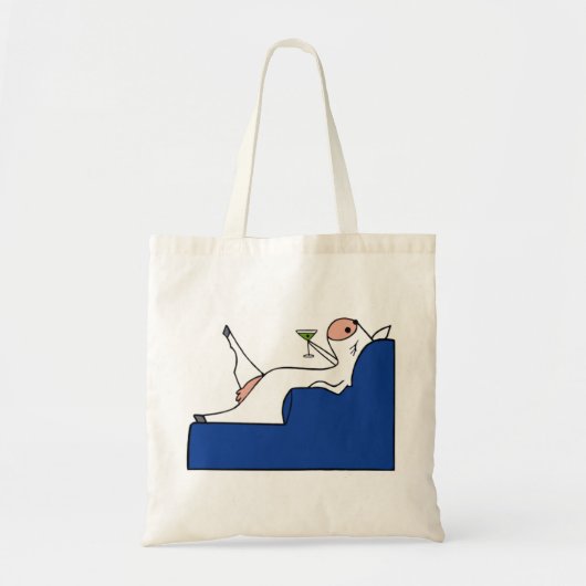 Fancy Koe blauw Tote Bag (Voorkant)