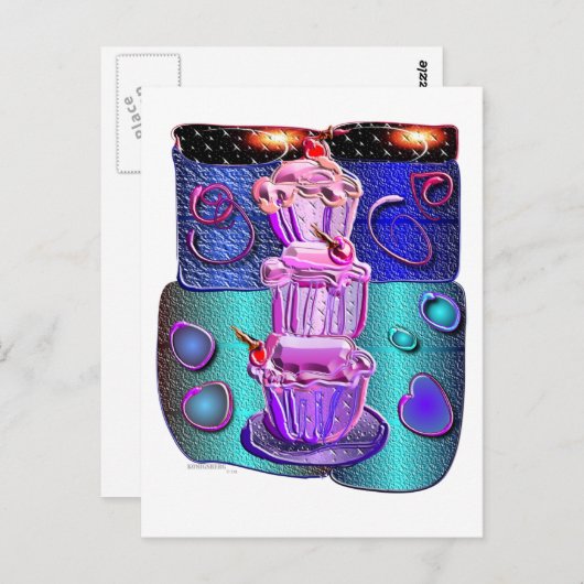 fancy koekjes 1 briefkaart (Voorkant / Achterkant)