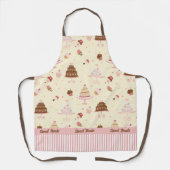 Fancy koekjes en cupcakes op Schort voor het bakke (Voorkant)