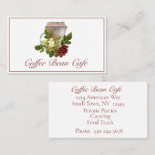 Fancy Koffie Drink met Koffiebonen Visitekaartje (Voorkant / Achterkant)