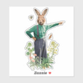 FANCY KONIJNENHOUDER STICKER (Vel)