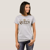 Fancy koningin Lettering - Grote Middeleeuwse koni T-shirt (Voorkant volledig)
