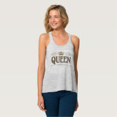 Fancy koningin Lettering - Grote Middeleeuwse koni Tanktop (Volledige Voorkant)
