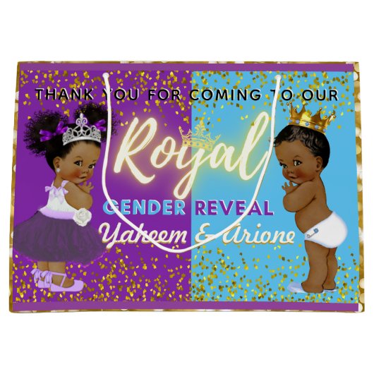 Fancy koninklijk Afrikaans geslacht onthullen Paar Groot Cadeauzakje (Voorkant)