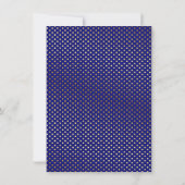 Fancy koninklijk blauw goudprik Baby shower Kaart (Achterkant)