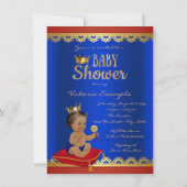 Fancy Koninklijk Etnisch Prins Baby shower Kaart (Achterkant)