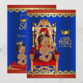 Fancy Koninklijk Etnisch Prins Baby shower Kaart (Voorkant / Achterkant)