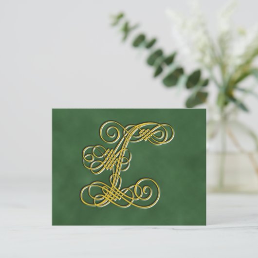 Fancy koninklijk monogram letter L Briefkaart (Staand voorkant)