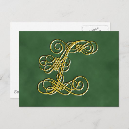 Fancy koninklijk monogram letter L Briefkaart (Voorkant / Achterkant)