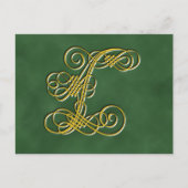 Fancy koninklijk monogram letter L Briefkaart (Voorkant)