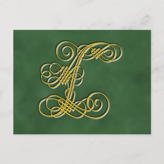 Fancy koninklijk monogram letter L Briefkaart (Voorkant)
