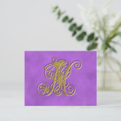Fancy koninklijk monogram letter N Briefkaart (Staand voorkant)