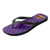 Fancy koninklijk Paars en kroon Teenslippers (Schuin)