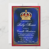 Fancy Koninklijke Baby Shower Kaart (Voorkant)