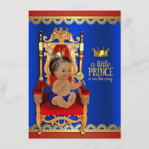 Fancy Koninklijke Etnische Prins Baby Shower Kaart
