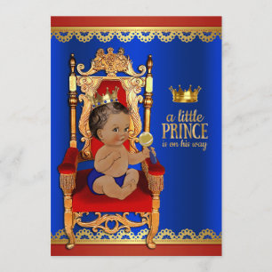 Fancy Koninklijke Etnische Prins Baby Shower Kaart
