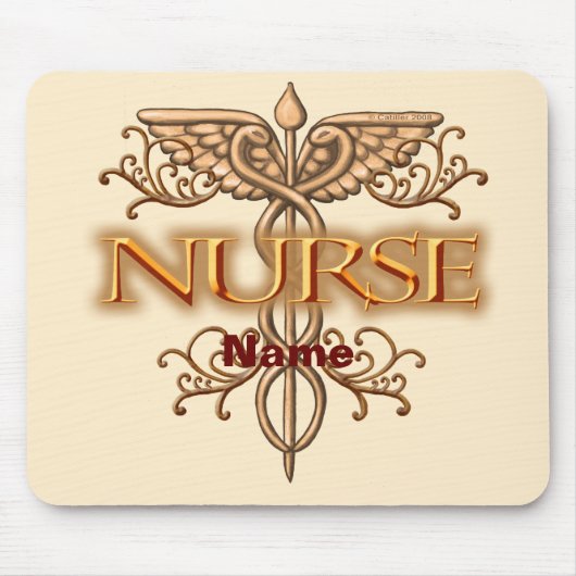 Fancy koper Caduceus Nurse Muismat (Voorkant)