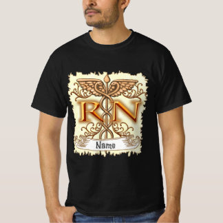 Fancy koper Caduceus RN Nurse T-shirt