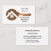 Fancy kopersleutel Real Estate Broker Visitekaartj Visitekaartje (Voorkant / Achterkant)