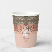Fancy koraal en roze en perzikkleurig papieren bekers (Links)