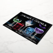 Fancy Kostuums & Cocktails Aangepaste Folie Uitnod Folie Uitnodiging (Gedraaid)