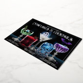 Fancy Kostuums & Cocktails Aangepaste Folie Uitnod Uitnodiging (Gedraaid)