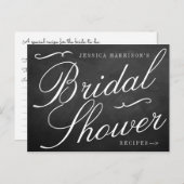 Fancy Krijtbord Vrijgezellenfeest Recept Kaarten (Voorkant / Achterkant)