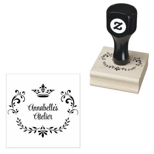 Fancy kroonkrans  productstempel rubberstempel (Gestempeld)