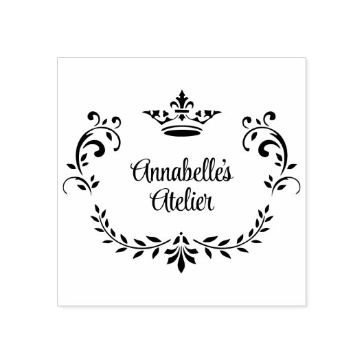 Fancy kroonkrans  productstempel rubberstempel (Afrduk)