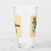 Fancy kroonvogel op strand glas (Rechts)