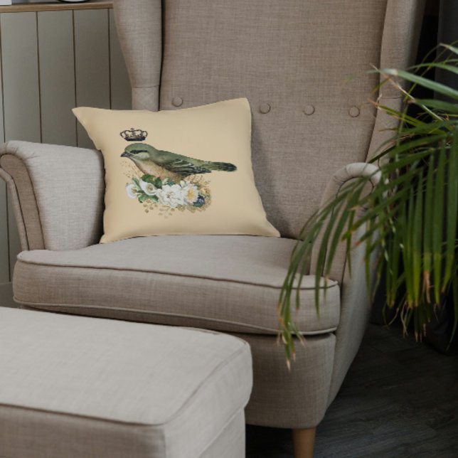 Fancy kroonvogel op strand kussen (Creator heeft geüpload)