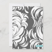 Fancy kroonzweet-zestiende verjaardag-uitnodiging kaart (Achterkant)