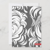 Fancy kroonzweet-zestiende verjaardag-uitnodiging kaart (Achterkant)