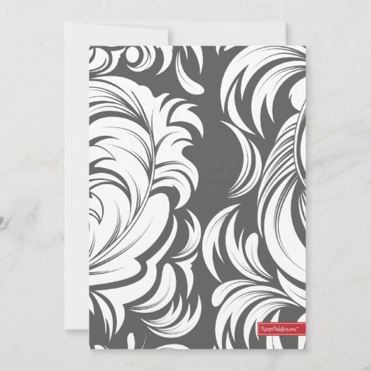 Fancy kroonzweet-zestiende verjaardag-uitnodiging kaart (Achterkant)