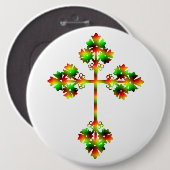 FANCY KROSS RONDE BUTTON 6,0 CM (Voorkant /achterkant)