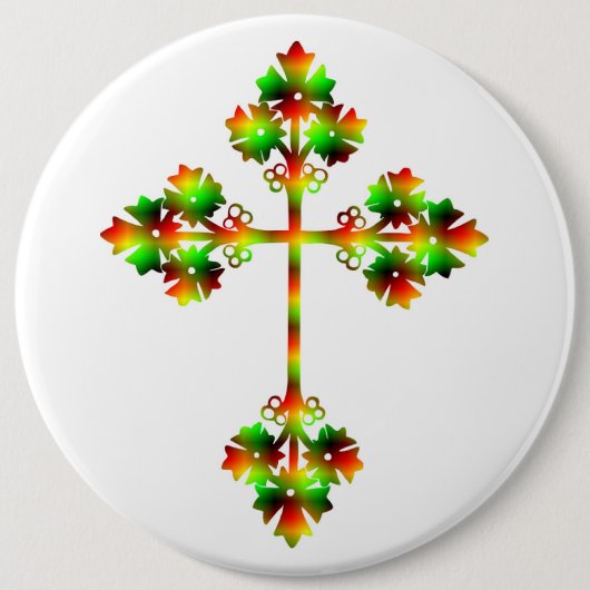 FANCY KROSS RONDE BUTTON 6,0 CM (Voorkant)